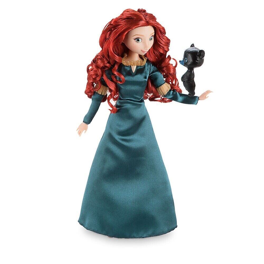 2016 Disney Store Classic Merida Doll with Bear Cub 12” NIB Brave